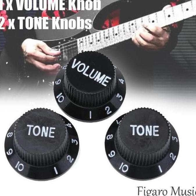 Murah Knop Gitar Ibanez Fender - Knob Volume Tone Potensio Control - Hitam Non COD