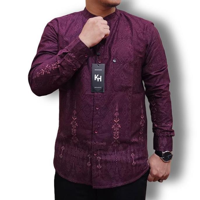 Kemko Dewasa KH Kemeja Koko Pria Lengan Panjang Bahan Katun Linen India Premium Ada Ukuran Jumbo Baj