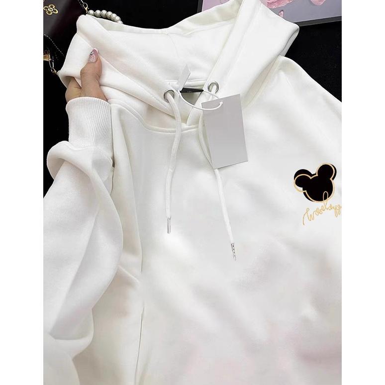 PREMIUM FORTEID  HOODIE SWEATER WANITA OVERSIZE CETAK GRAFIS KARTUN DISNEY KOREAN STYLE BAJU WANITA 