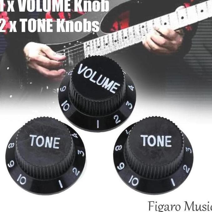 Murah Knop Gitar Ibanez Fender - Knob Volume Tone Potensio Control - Hitam Non COD