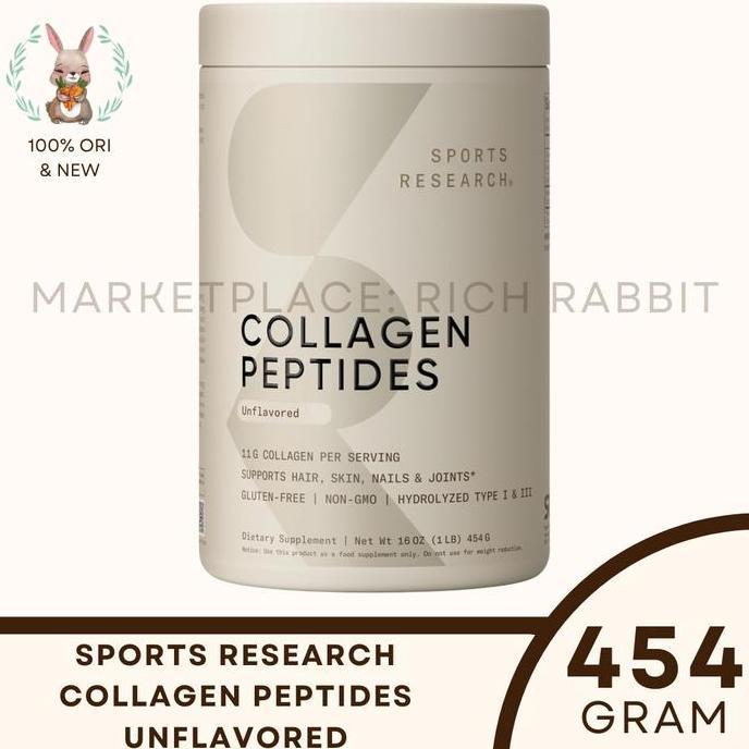 Sports Sport Research Collagen Peptides Unflavored 454 Gram