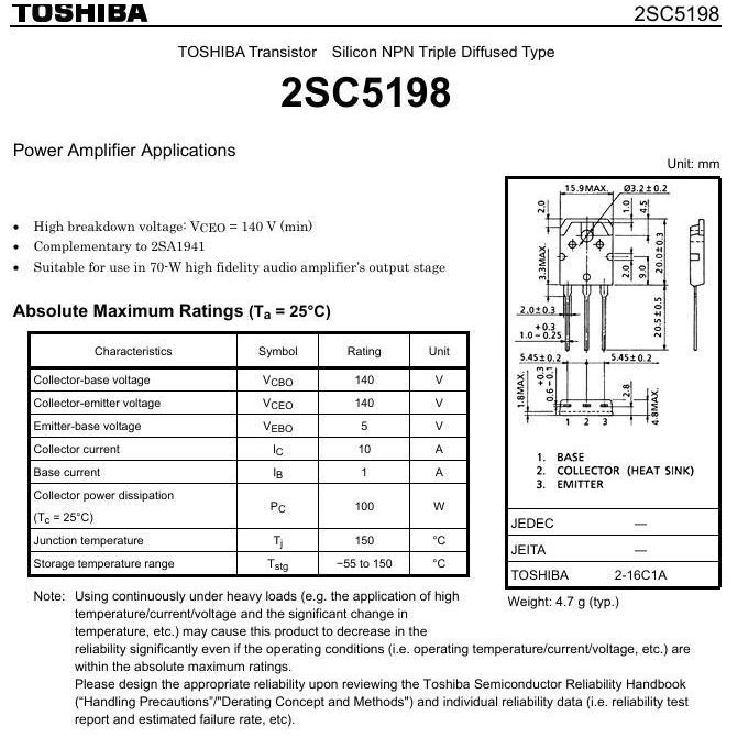 Trikikal- Tr Final A1941 C5198 Tr Transistor Japan Jepang Asli Original Ori Tr A 1941 C 5198 2Sa1941