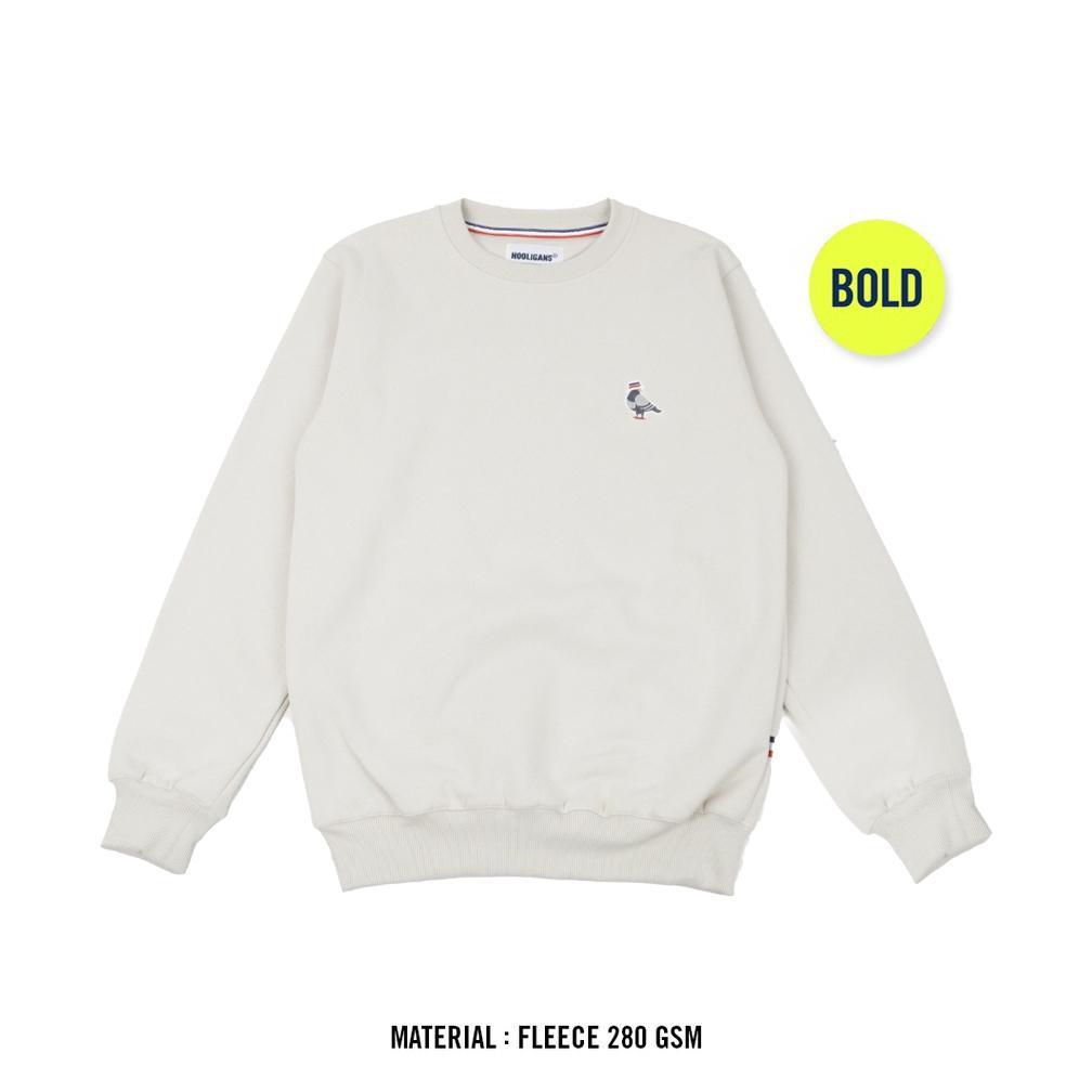 ORIGINAL HOOLIGANS SWEATER CREWNECK BOLD PIGEON LIGHT GRAY