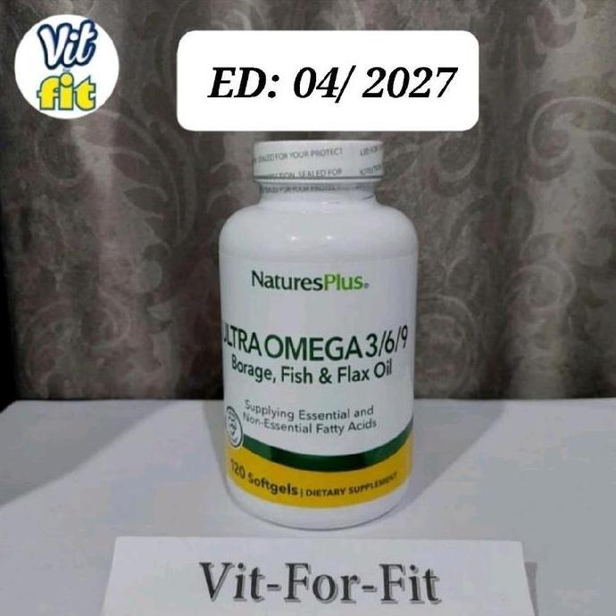 Natures Plus Ultra Omega 3/6/9 - 120 softgels || Omega 3 6 9