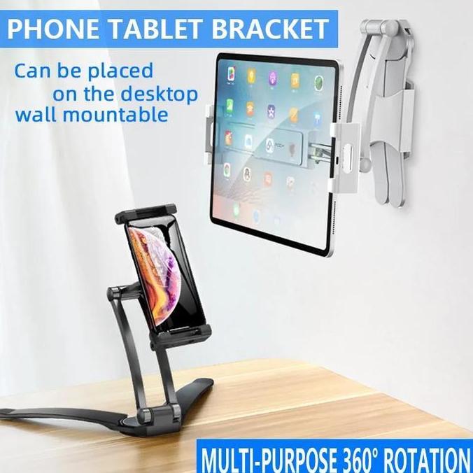 Outpic- Stand Holder Hp Tablet Universal Phone Holder Meja Dinding Bracket