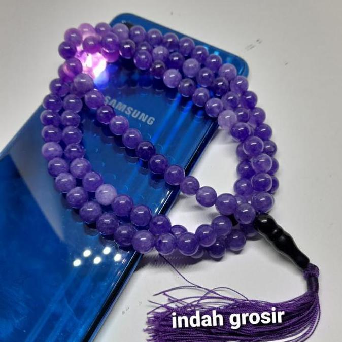 TASBIH BATU KECUBUNG WULUNG KRISTAL 8MM 99BUTIR ORIGINAL