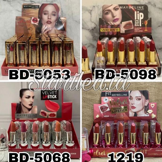 Bytlip- Maybelline Lipstik Matte Waterproof Lusinan Bd-5053 & Bd-5098 - Longlasting 24Hr, Tidak Bisa