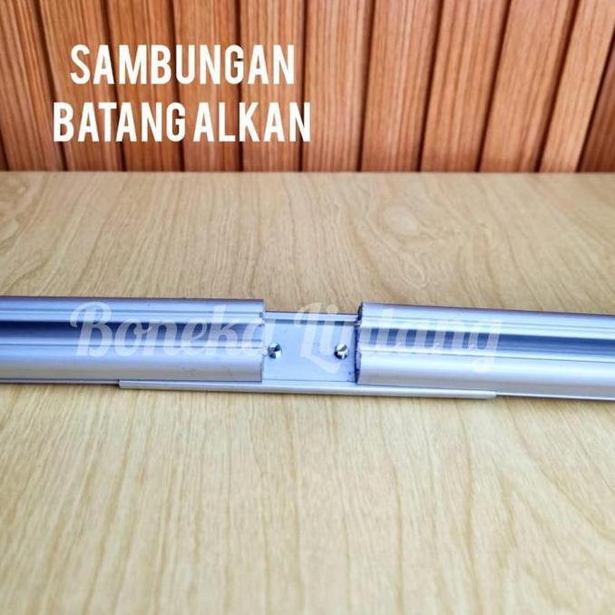 Lengkap- Rel Alkan Vitrase - Batang Aluminium Kotak Tirai Pintu Jendela