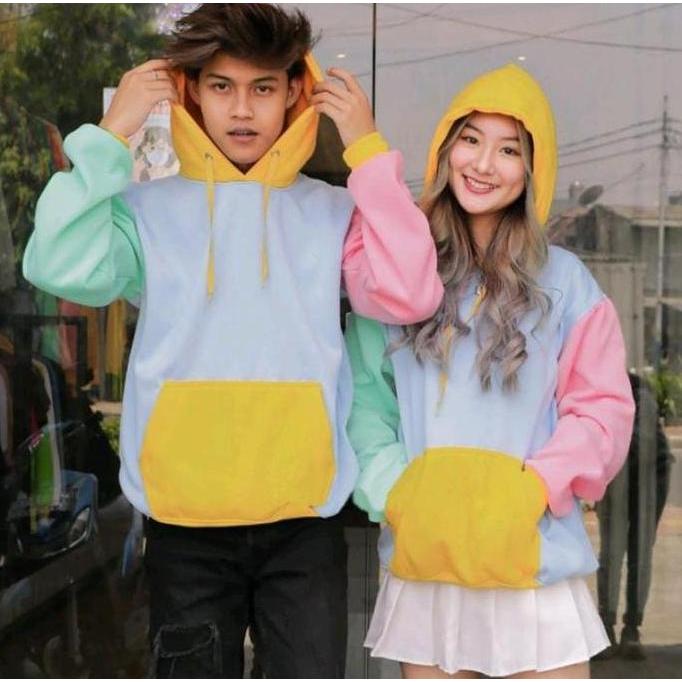 SWEATER HOODIE WARNA WARNI MURAH KEKINIAN Fleece Panjang
