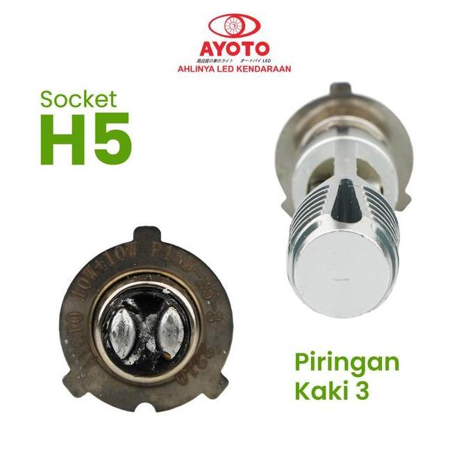 Bycle- Lampu Depan Led Motor Ayoto M5A Ac/Dc Watt 10 Piringan Kaki 3