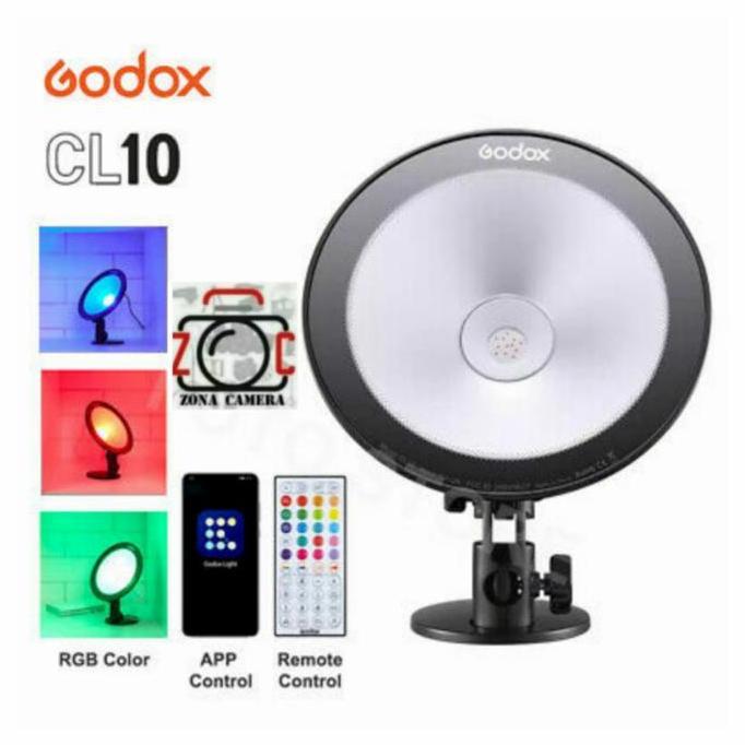 Godox CL10 Ambient LED Video Light Webcasting Lighting RGB CL-10 Lampu