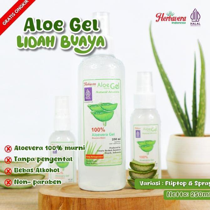 Shiner- Aloevera Gel Lidah Buaya Murni Organik 250 Ml Herbavera