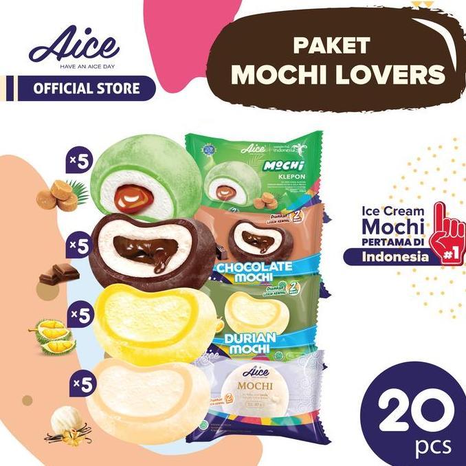 Aice Ice Cream Paket Mochi Lovers Es Krim Eskrim 20pcs