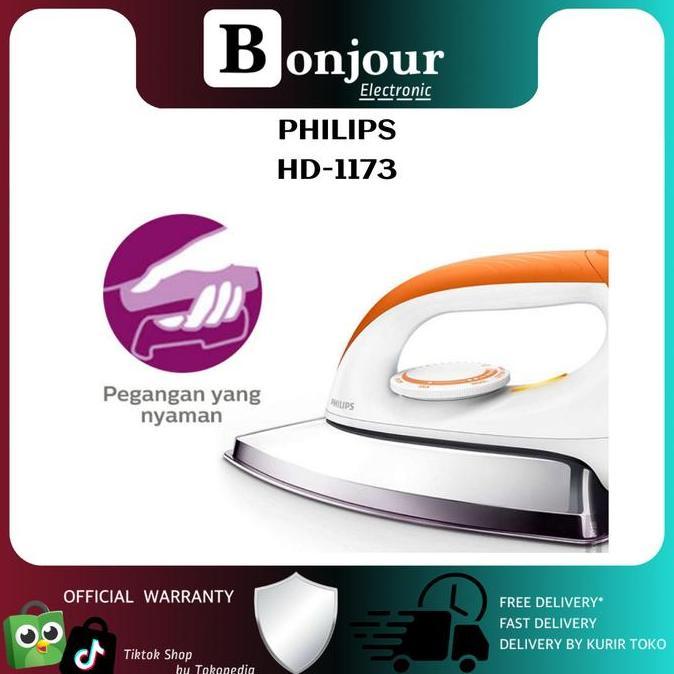 Setrika Kering Philips HD-1173 Setrikaan Classic Philips HD1173 (TERBAIK) (TERBARU) (TERMURAH)