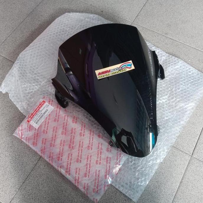 WHINSIED VISOR DEPAN PCX 150 LOKAL SMOKE HITAM HMA ORIGINAL THAILAND Terlaris