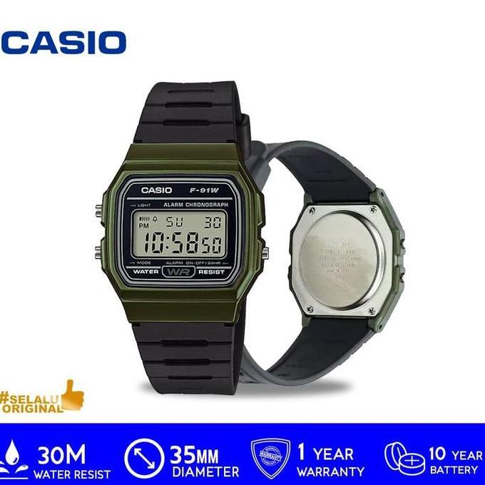 Wgwg- Casio General F91Wm3Adf / F-91Wm-3Adf / F91Wm Original