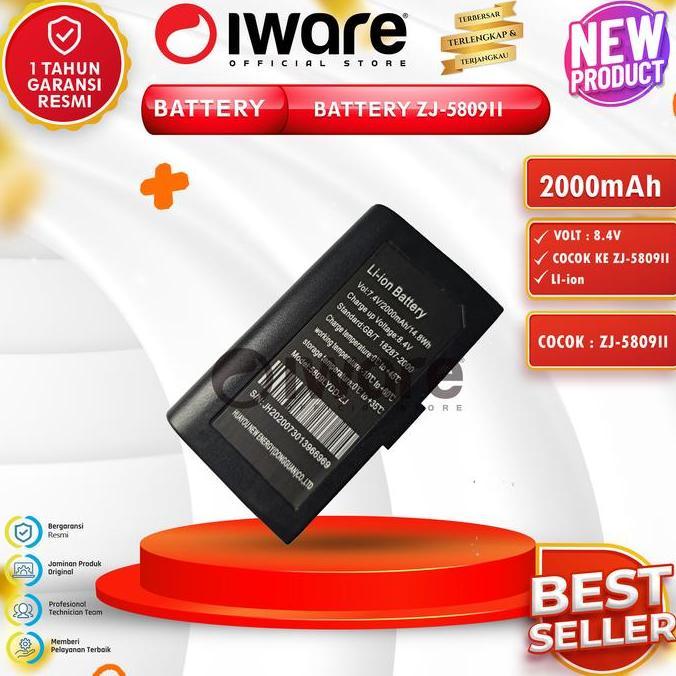 Battery Printer Mobile Kasir Bluetooth Zjiang ZJ 5809 5809ii 2000Mah (TERBAIK) (TERBARU) (TERMURAH)