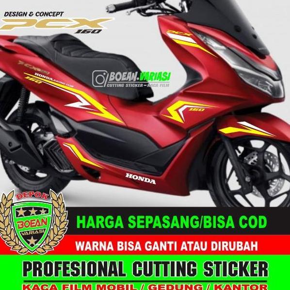 Cutting Sticker PCX 160 MERAH PCX 160 NEW MERAH Terlaris