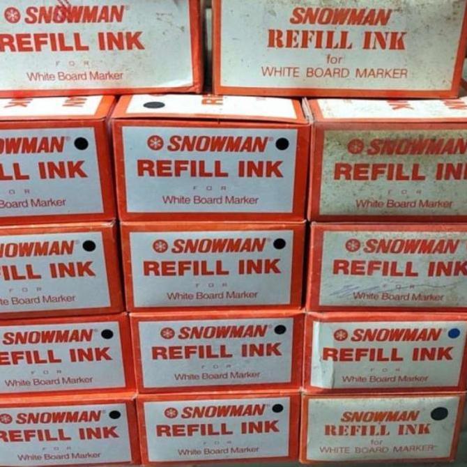 TERMURAH - REFILL SPIDOL SNOWMAN WHITE BOARD PER BOX