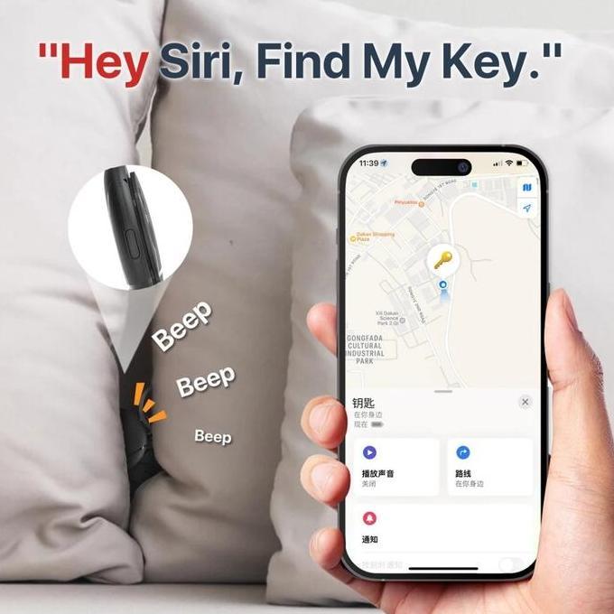 Mili Militag Tracker Bluetooth Mini Kompatibel Dengan Apple Find My & Global Fair-Find Ios 14.3+ Ant