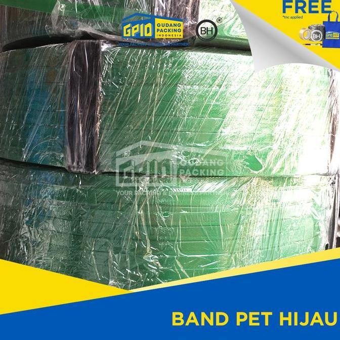 Wokwok- Tali Strapping Band Polyester Pet (Warna Hijau / Hitam) 20Kg
