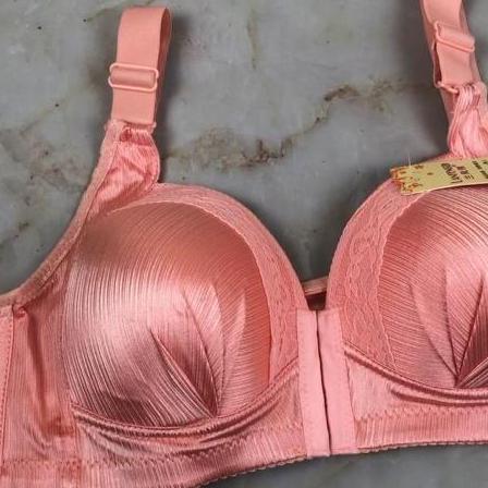 Lansungkirim- Bra Big Size Wanita Kaitan Depan Tanpa Kawat Size 36-46 Cup C/D