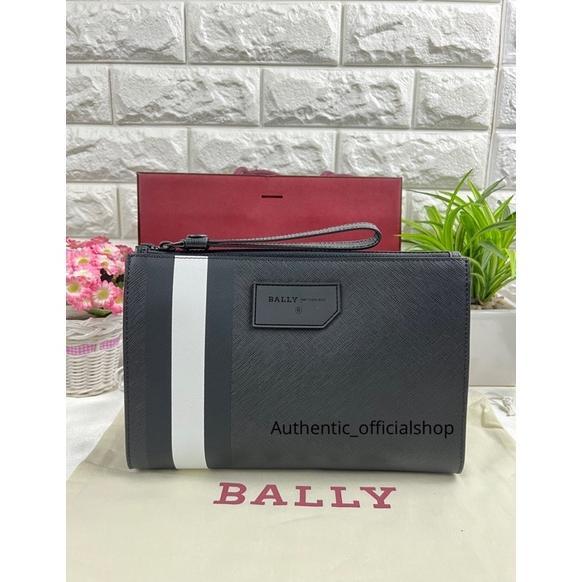Bally Coated Canvas Clutch Bag in Black Authentic