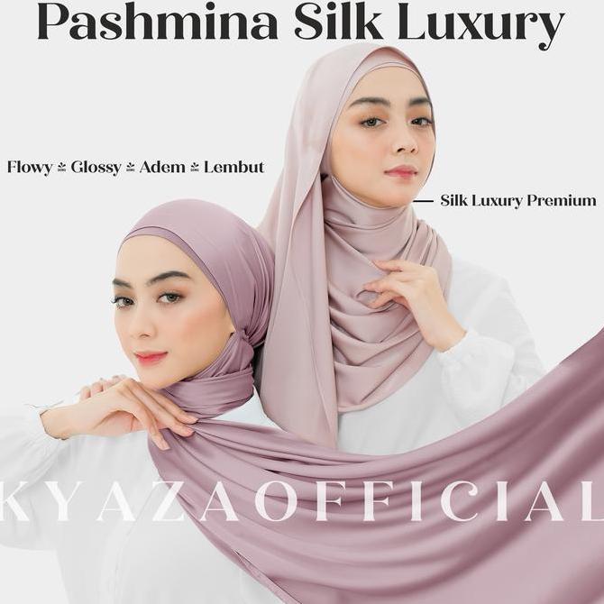 Dieocrd- Pashmina Silk Luxury | Luxury Silk Shawl | Pashmina Satin Silk | Pashmina Silk Lembut Jilba