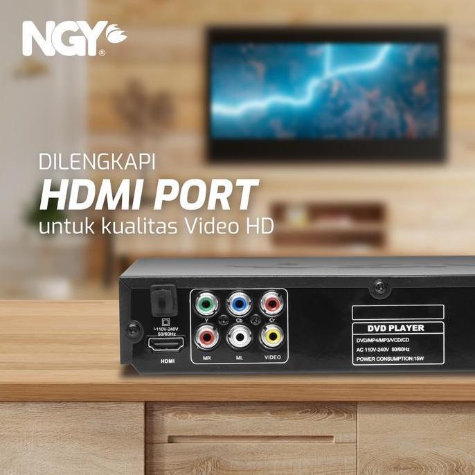 (Allthebest) NGY DVD Player HDMI Besi Twin Mic Karaoke USB | NGY766 NAGOYA