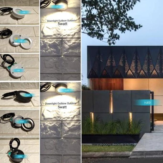 (Allthebest) Downlight Outbow 5 watt Hitam Natural 4000K Lampu Tempel LED Outdoor