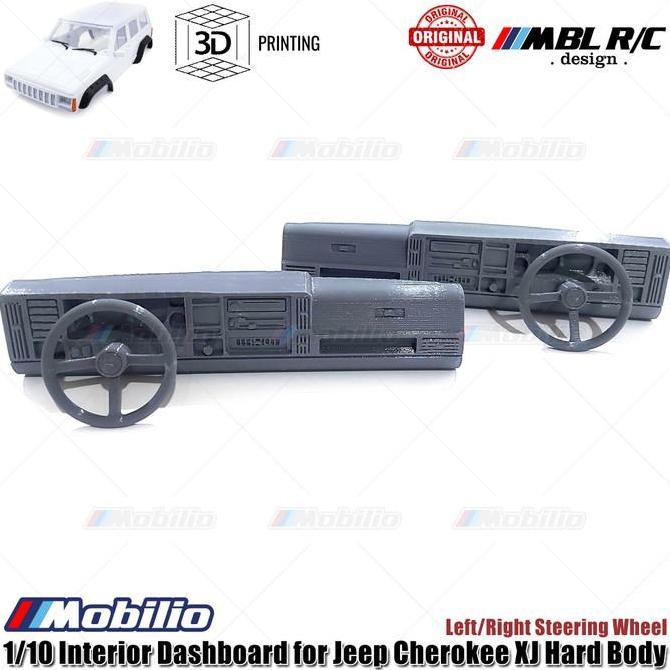 1/10 Interior Dashboard 3D Printing For Rc Jeep Cherokee Xj Hard Body Left/Right Steering Wheel