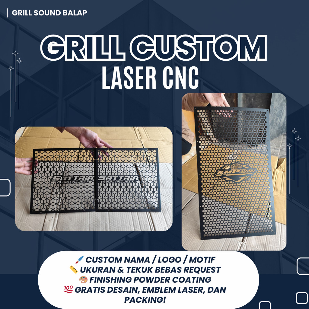 Jual Grill Sound Custom Tutup Box Speaker Plat Besi