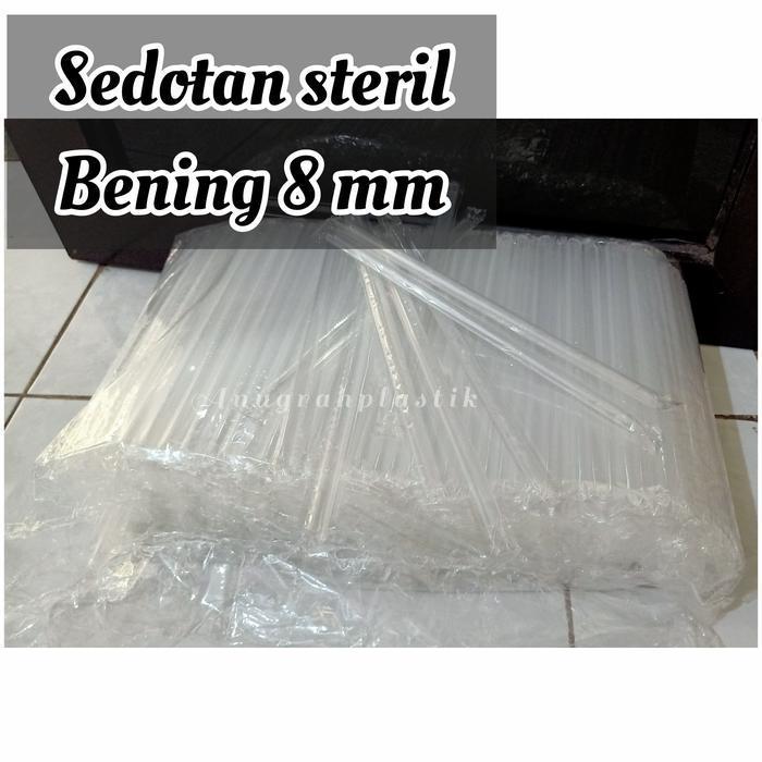 Sedotan steril bening 8 mm/ Sedotan Boba/ pipet bubble bening 8mm