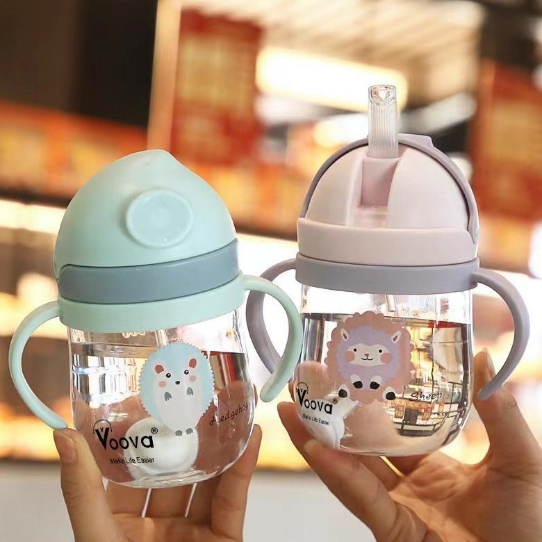 BESTPROMO VOOVA GELAS MINUM BAYI 300ML/ GELAS DOT BAYI/ GELAS SUSU ANAK/ BOTOL MINUM