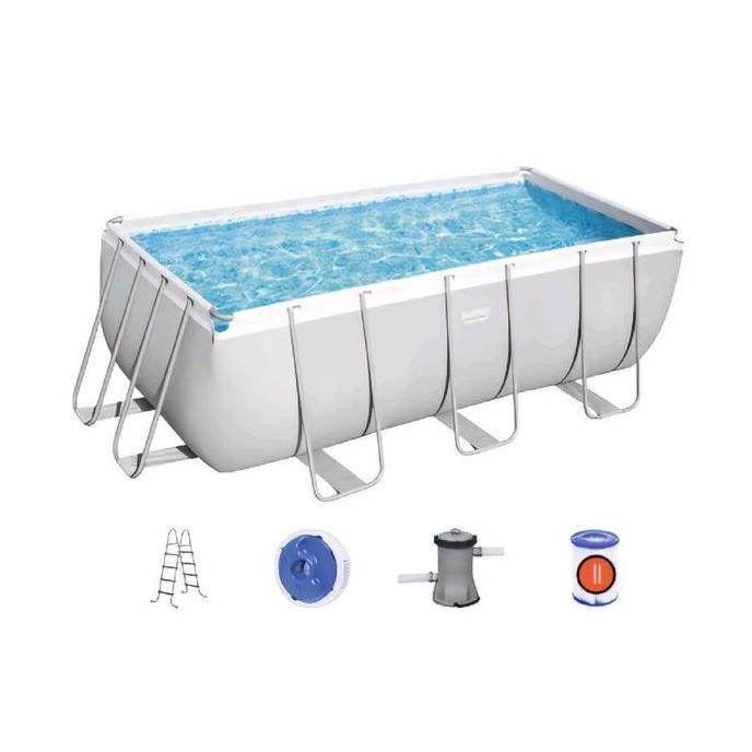 Bestway Set Kolam Renang Air Portabel Frame Dengan Filter 412x201x122 Cm