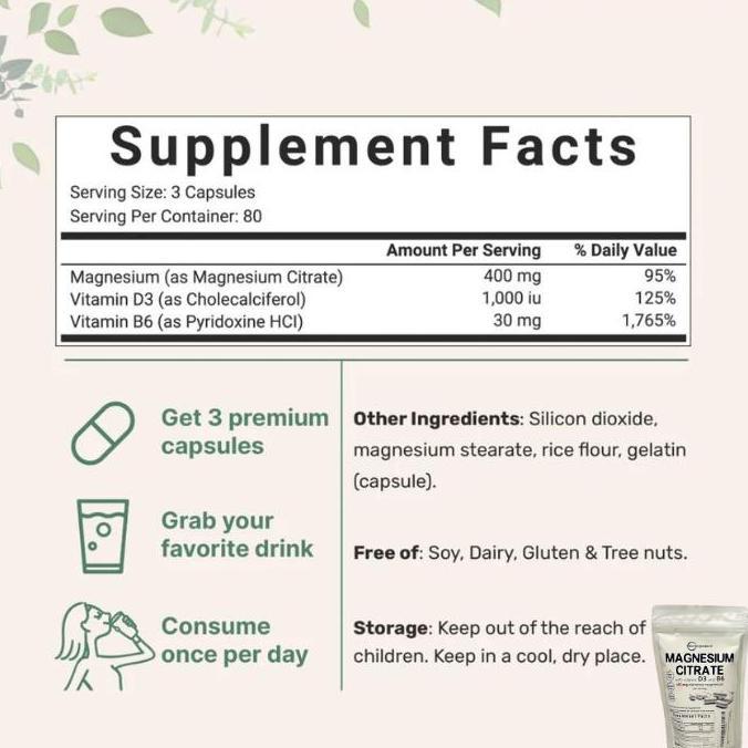 Hololoo- Micro Ingredients Microingredients Magnesium Glycinate & Citrate 450Mg