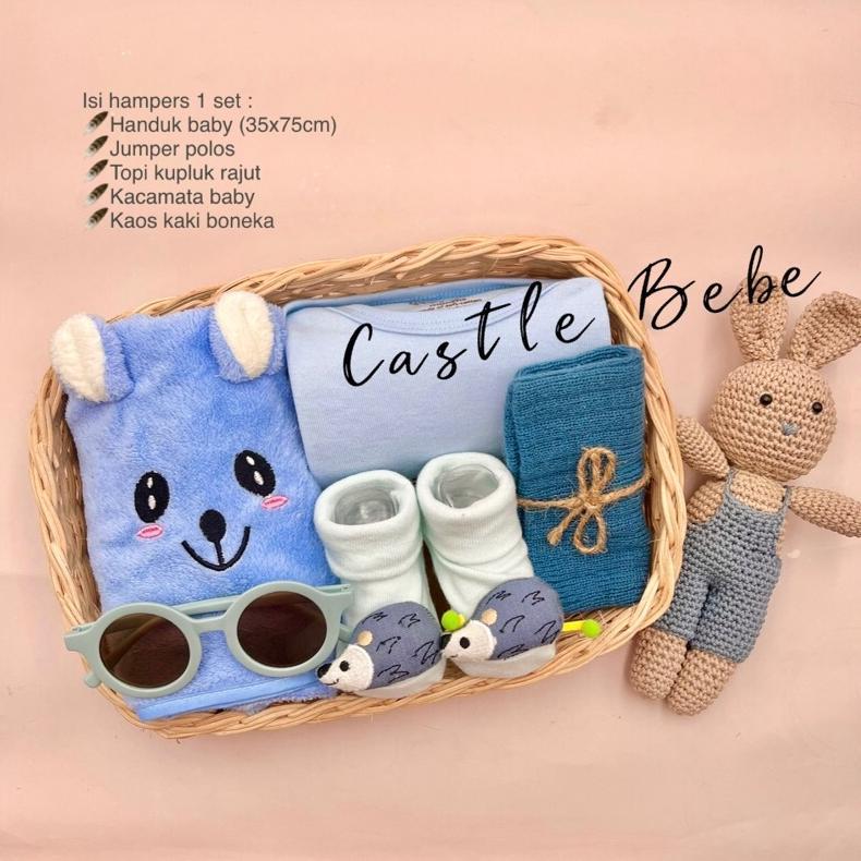 BIG SALE HELLO BEBE HAMPERS - Nanami Series | Baby Sleeping Bag & Towel 0-12 bulan | Newborn Baby Gi