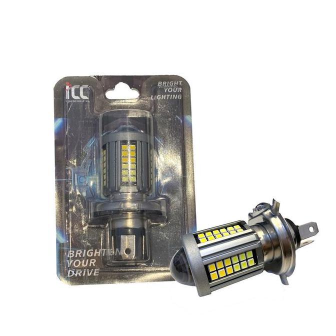 Lampu Mobil ICC Bohlam H4 Laser Wardog 62 LED Putih Kuning Car