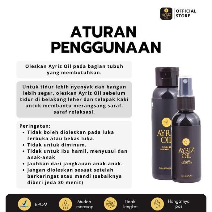 Cod,Bisa- Ayriz Oil 100 Ml Minyak Terapi Herbal Minyak Urut Minyak Balur Nusantara Massage Oil
