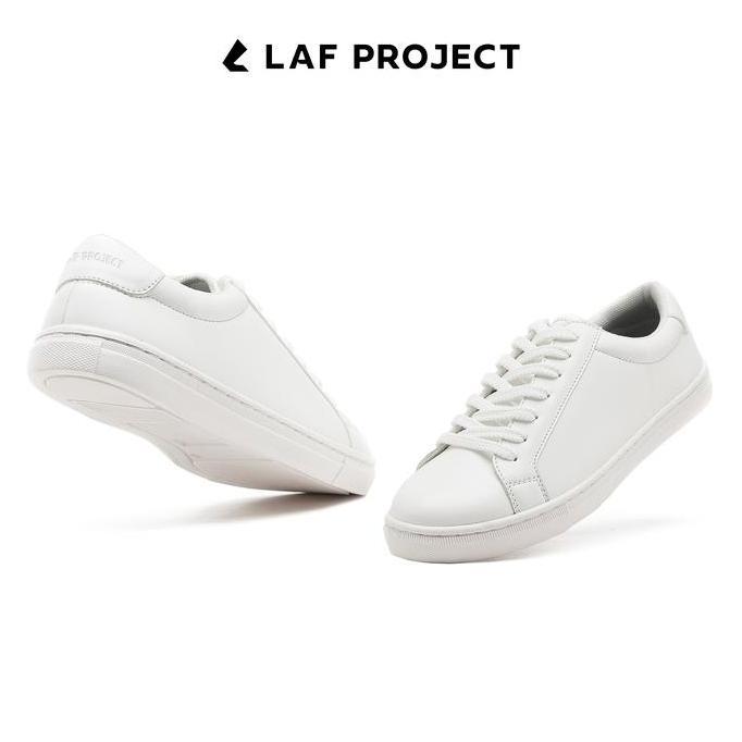 Kakikaki- Laf Project - Sepatu Sneakers Shoes Casual Kasual Pria - Royale - Full White Putih