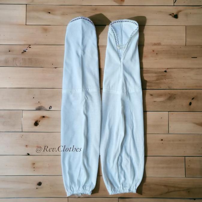 Whynot- Sarung Tangan Wanita Putih Polos Bahan Kaos Perlengkapan Umroh Wanita Gloves