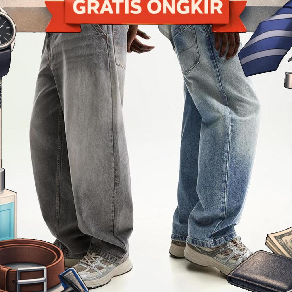 Hypestore Celana Jeans Pria Bershka Men Faded Skater Jeans