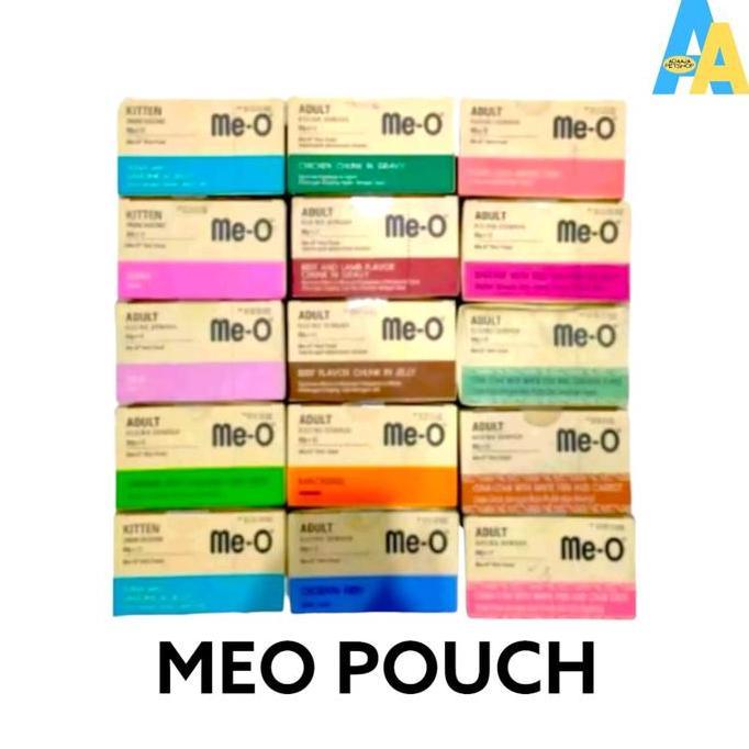 MEO Pouch 1 Box isi 12 pcs Makanan Cemilan Kucing Wet Food