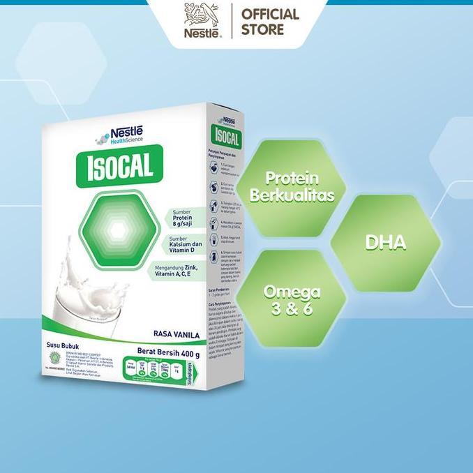 Milkouit- Nestle Isocal Susu Bubuk Keluarga Vanila Kotak 400G