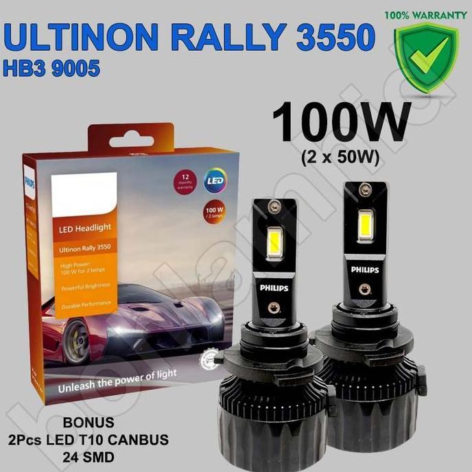 Lampu LED Mobil HB3 9005 HB4 9006 Ultinon Rally 100W 9000 Lumen Headlamp High Beam Lampu Jauh