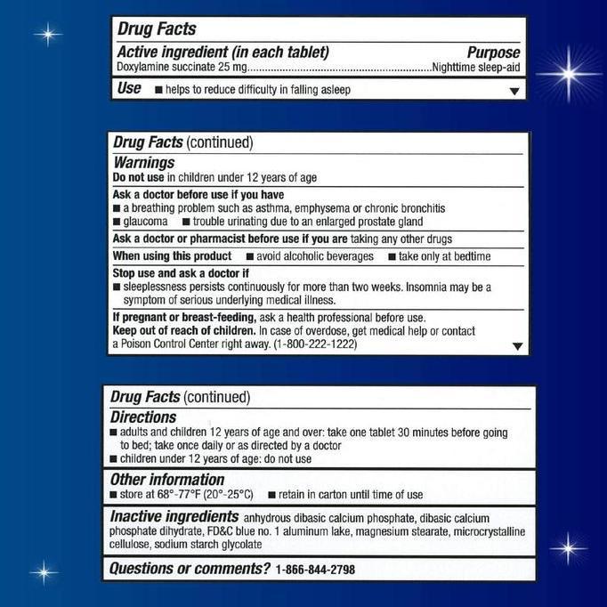 Cod,Bisa- Unisom Sleeptabs Sleepgels Sleep Aid Diphenhydramine Insomnia Usa