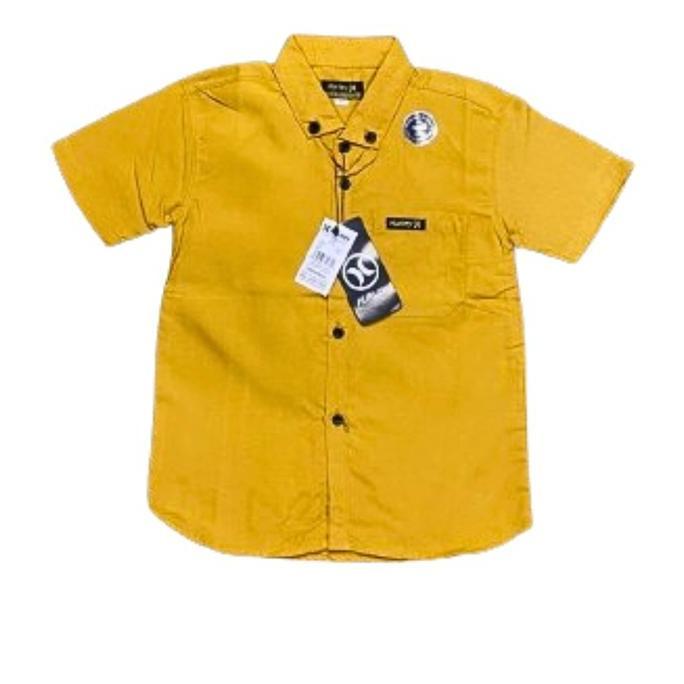 Lansungkirim- Kemeja Polos Anak Laki Laki Umur 1-10 Tahun Baju Atasan Balita