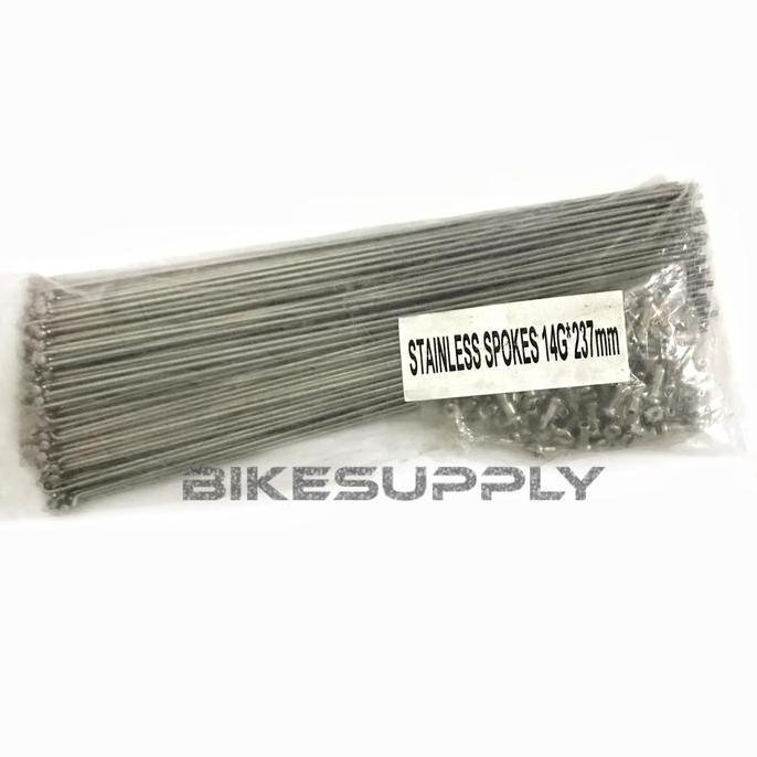 Jari Jari Ruji Sepeda Stainless Spokes 72 Pcs Chrome 237 mm (Velg 24)