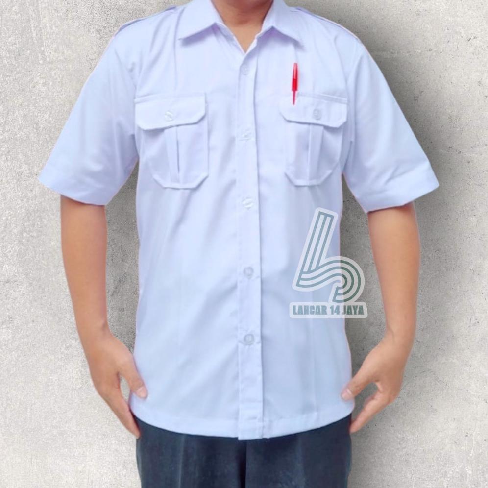 ORIGINAL AGEN KEMEJA PUTIH PNS WANITA/PNS PRIA/BAJU PNS CEWEK/KEMEJA DINAS/KEMEJA PANJANG PUTIH WANI