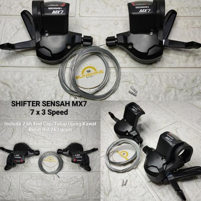 Shifter 7 x 3 Speed SENSAH MX7 Sepasang Include 2bh End Cap